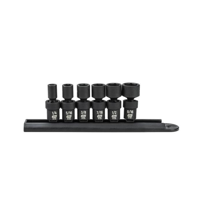 Impact Socket Set, 1/4 Inch Drive, 6 Point, 9/16 Inch, SAE