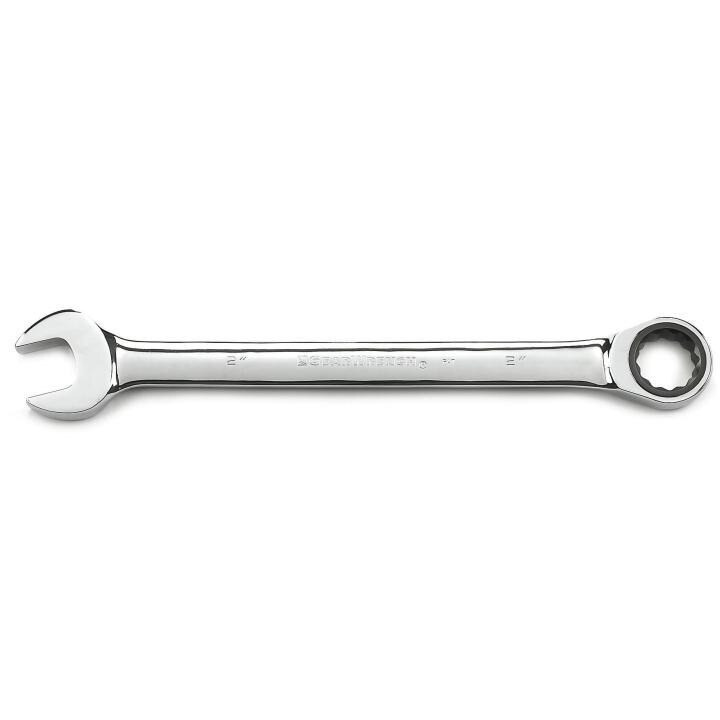 Combination Ratcheting Wrench, 2 Inch, 12 Point, Alloy Steel