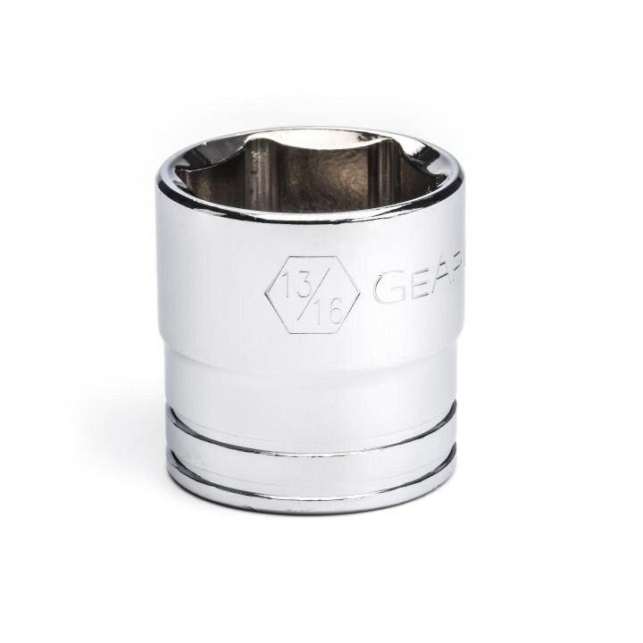 Socket, 3/8 Inch Drive, 6 Point, Alloy Steel, 13/16 Inch