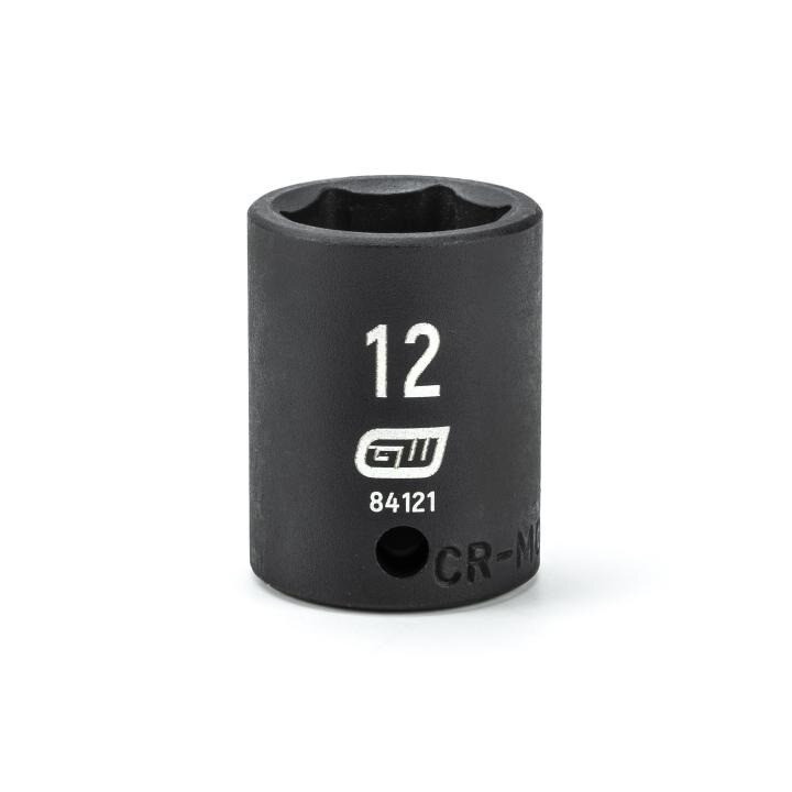 Impact Socket, 1/4 Inch Drive, 12MM, 6 Point