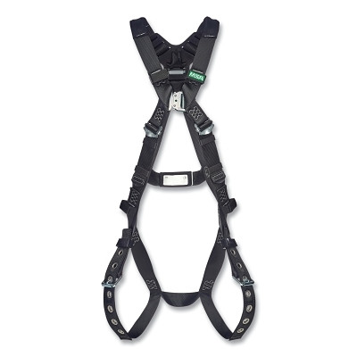 MSA 10252210 V-FORM Arc Flash Harness, Back D-Ring, Super Extra Large, Tounge Buckle Leg Straps