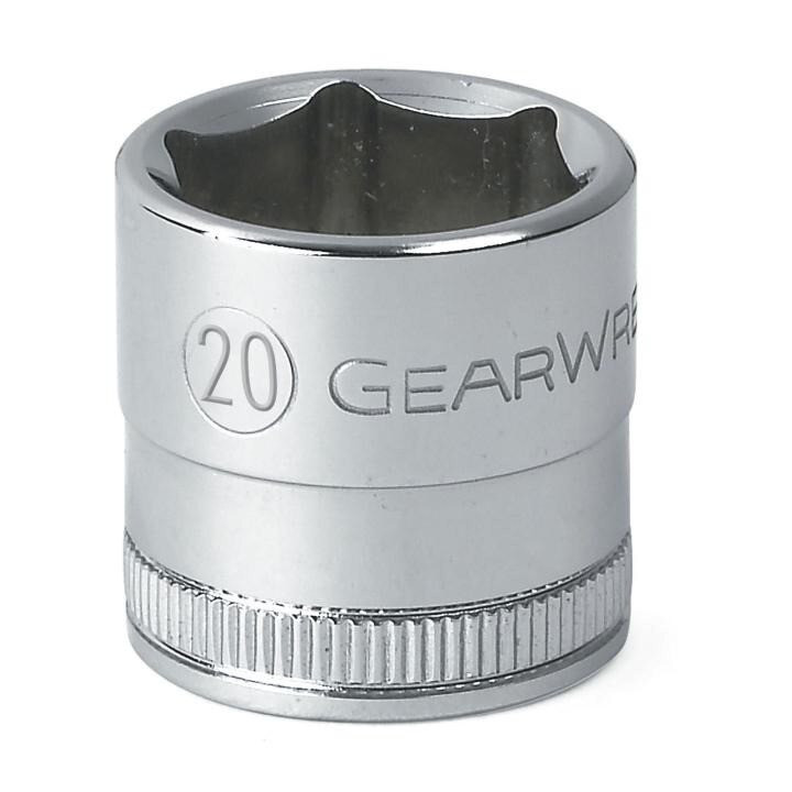 Socket, 3/8 Inch Drive, 20 MM, 6 Point, Full Polish Chrome