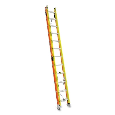 Werner T6224-2GS GLIDESAFE Extension Ladder, T6224-2GS, Type IA, 24 ft L, 19 in W, 300 lb Load Capacity, Yellow/Orange