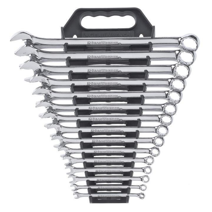Long Pattern Combination Wrench Set, 12 Point Drive, 1 Inch