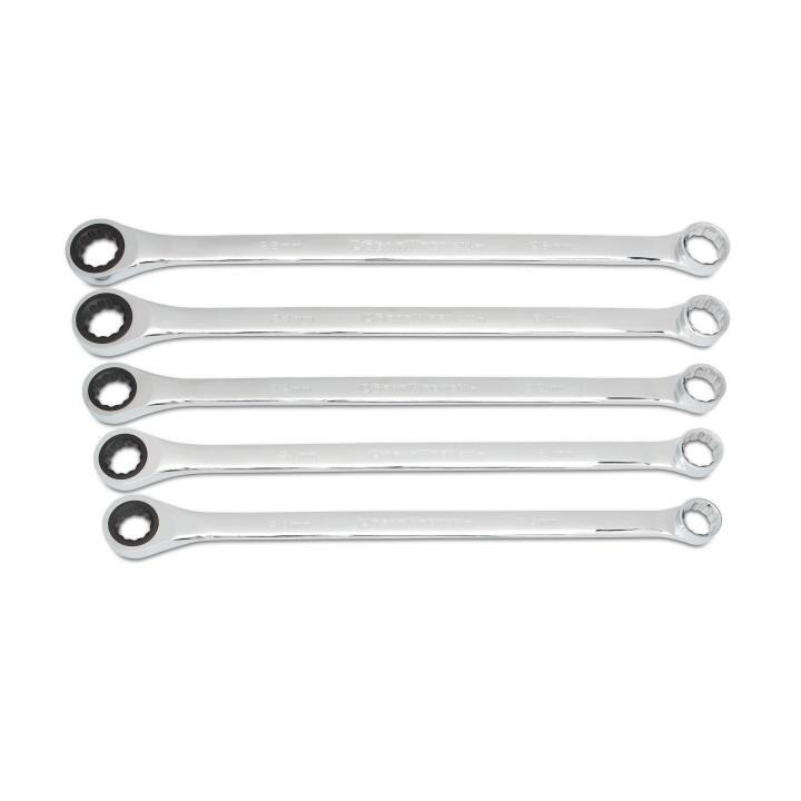 XL GearBox Ratcheting Wrench Set, GearBox, 12 Point, 5 Pc