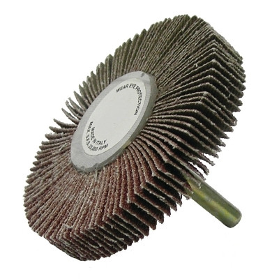 Weiler 52024 Tiger Mounted Flap Wheels, 3 in, 60 Grit, 23,000 rpm