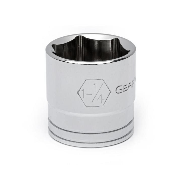 Socket, 1/2 Inch Drive, 6 Point, Alloy Steel, 1-1/4 Inch