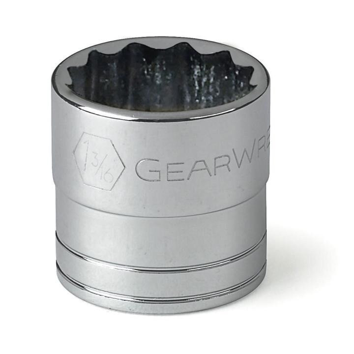 Socket, 1/2 Inch Drive, 12 Point, 1-3/16 Inch, Alloy Steel