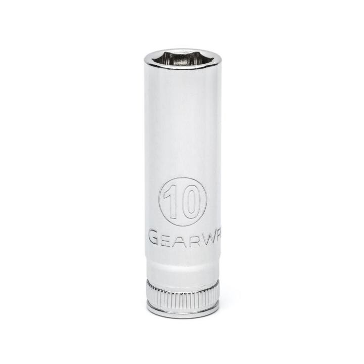 Socket, 1/4 Inch Drive, 10 MM, 6 Point, Full Polish Chrome