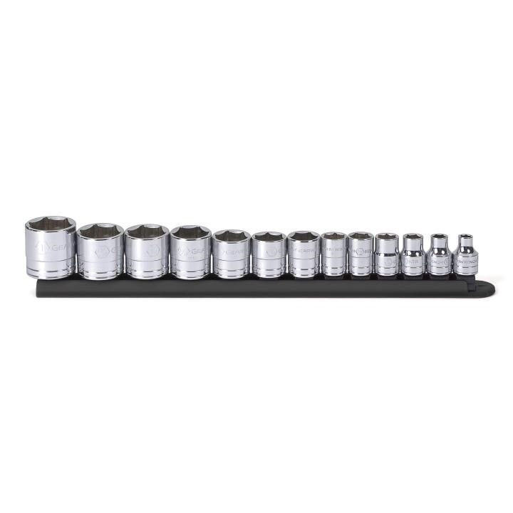 Socket Set, 3/8 Inch Drive, 6 Point, 1 Inch, Standard, 13 Pc