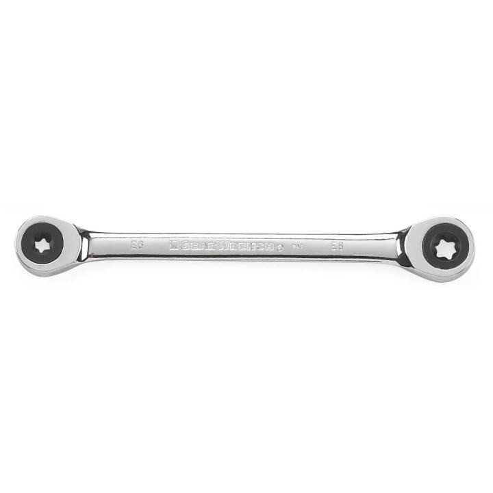 E-Torx Ratcheting Wrench, E6 x E8, External Torx, 72 Tooth
