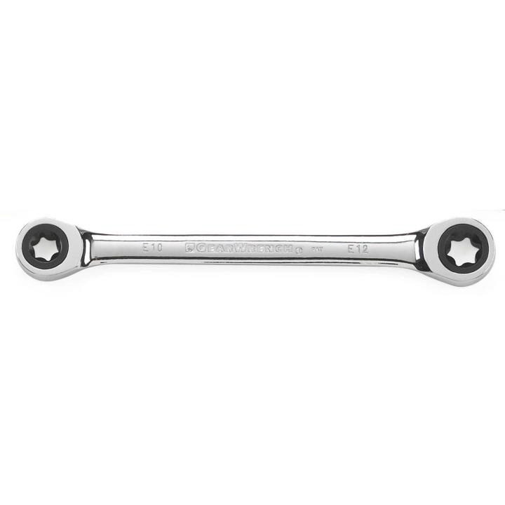 E-Torx Ratcheting Wrench, E10 x E12, External Torx, Standard