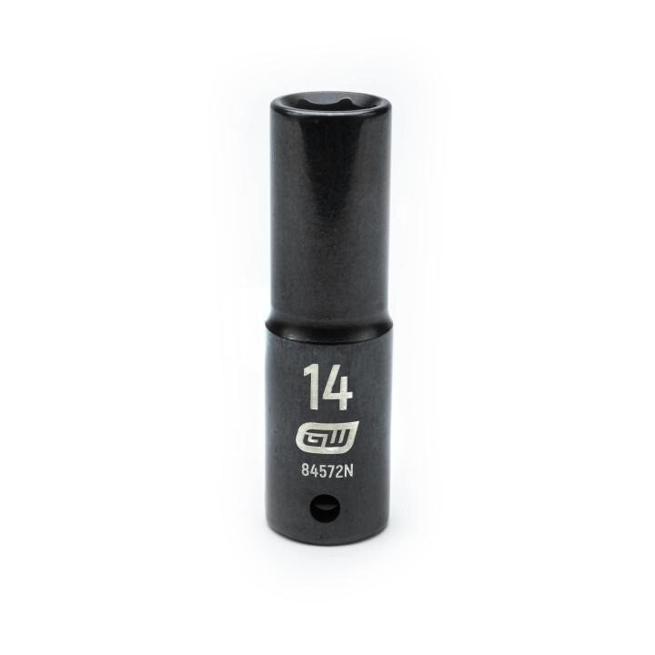 Impact Socket, 1/2 Inch Drive, 6 Point, Black Oxide, Deep
