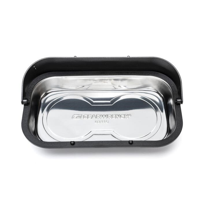 Magnetic Parts Tray, Black, Full Polish Chrome, Steel