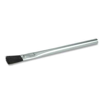 Weiler 44090 Acid/Flux Brush, 1/2 in W, 3/4 in Trim, Black Horsehair, Tin Ferrule handle