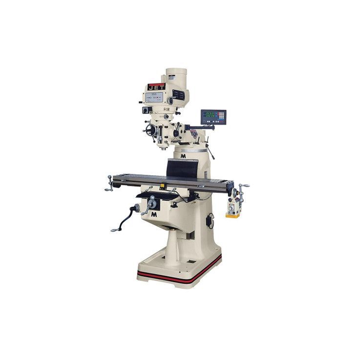 Jet JTM-4VS Mill with ACU-RITE 200S DRO and X Powerfeed Installed