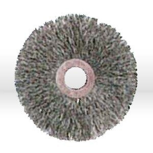 Crimped Wire Wheel Brush, 3" Small Crimped Wire Wheel, .014" Steel, 1/2"-3/8" A.H., Bulk Package