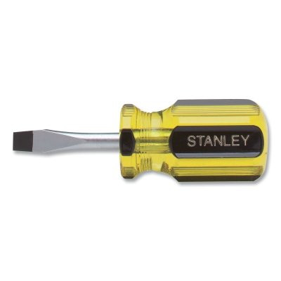 Stanley 66-161-A 100 Plus Round Blade Stubby Slotted Screwdriver 1/4 In Tip 3-1/2 In