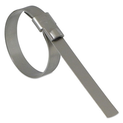 Band-It UL2129 Ultra-Lok Preformed Clamps, 3 1/2 in Dia, 3/4 in Wide, Stainless Steel 201
