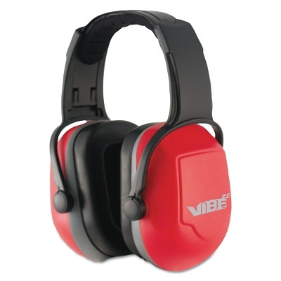 Jackson Safety 20774 H70 VIBE Earmuff, 26 dB NRR, Red, Over-the-Head, Thermoplastic/Foam
