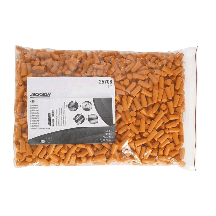Ear Plugs, H10, 31 dB, Disposable, Uncorded, Foam, Bullet