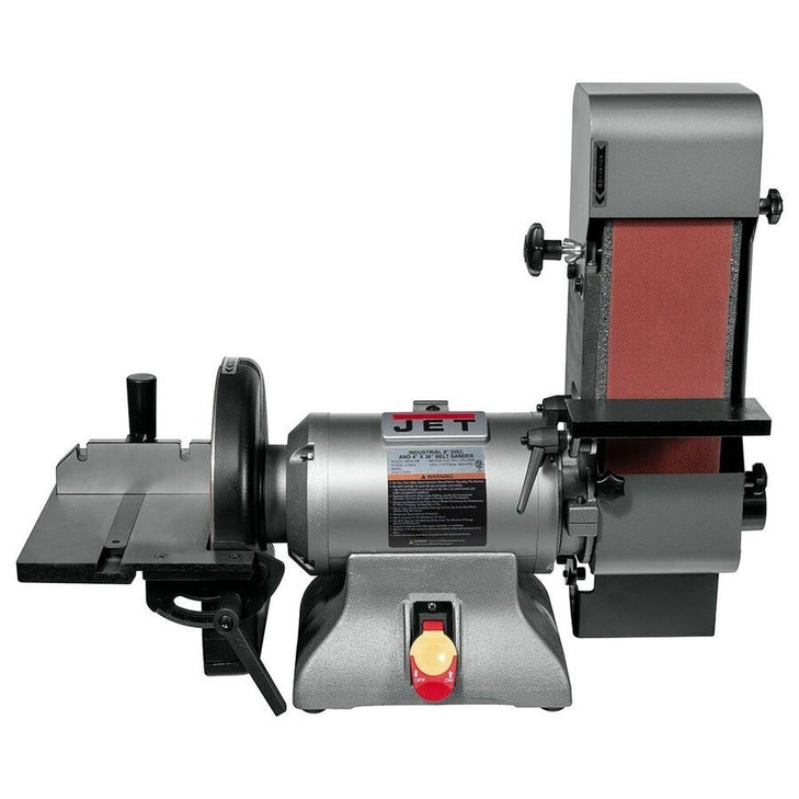 Belt and Disc Grinder, Single Speed, 115 V, 1 HP, 80 Grit