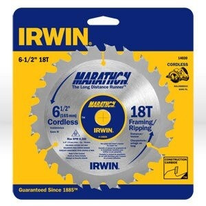 Circular Saw Blade, 6-1/2" x 18T Fram/Rip, 5/8" Arbor-Carded