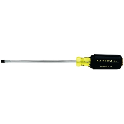 Klein Tools 6016 Cabinet-Tip Cushion-Grip Screwdriver, 3/16 in, 9 3/4 in Overall L