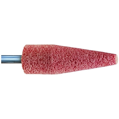Pferd 31061 Series A Steel Edge Mounted Point Abrasive Bit, A11, 7/8 in Outer dia, 1/4 in Shank dia, 30 Grit, O