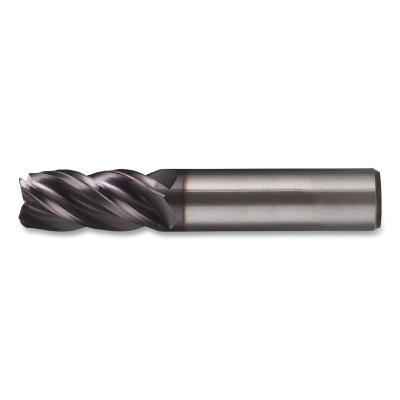 Cleveland C80095 CEM-V-4R Center Corner Radius End Mill, 1 x 1 x 3 x 6, 0.030 CR, 4 Flutes, Straight Shank, AP/MAX