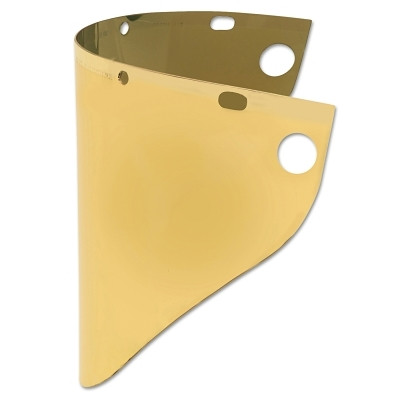 Fibre-Metal by PIP 4199GDTVGY High Performance Faceshield Window, Uncoated, Gold, Extended View, 19 in L x 9-3/4 in H