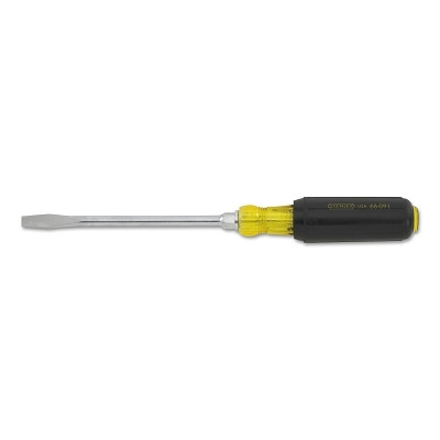 Stanley 66091 Vinyl Grip Standard Tip Screwdriver, 5/16 in, 10-5/16 in Long, Rounded Blade