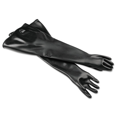 North by PIP 8N1532/8H Neoprene Glovebox Gauntlet Gloves, Size 8.5, Black