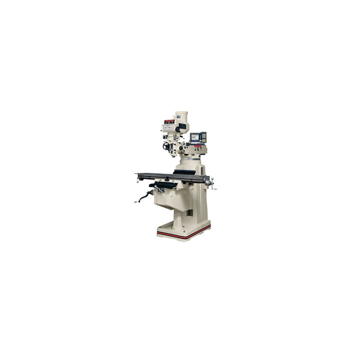 Jet JTM-1050 Mill with NEWALL C80 3-Axis (Quill) DRO and X&Y Powerfeed Installed