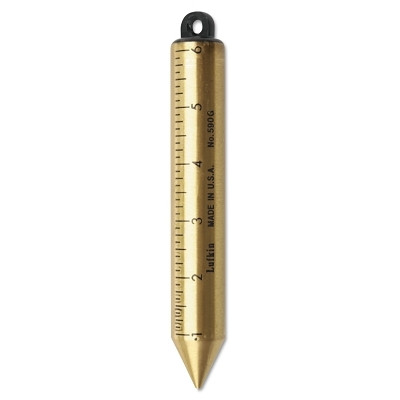Crescent Lufkin 590GN Inage Oil Gauging Plumb Bob, 1 in dia, 6.75 in L, Solid Brass, SAE