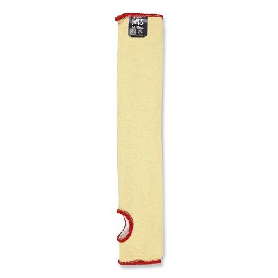 MCR Safety 9378KCT CutPro Kevlar 18 in Sleeve, One Size, Yellow/Red, DuPont Kevlar/Cotton, Thumb Slot