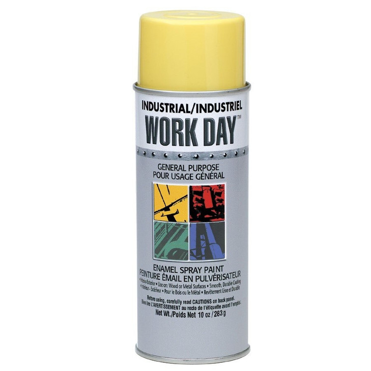 Krylon Industrial Work Day Enamel Paint Gloss Black, Size: 16 oz, Net Wt: 10 oz, priced per each, sold in case quantities of 12