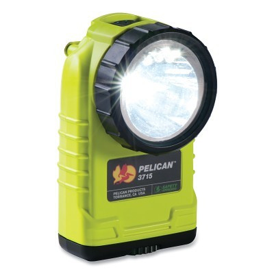 Pelican 3715 LED Flashlight ETL IECEx Plastic Clip Hi-Vis Yellow Hazardous Location