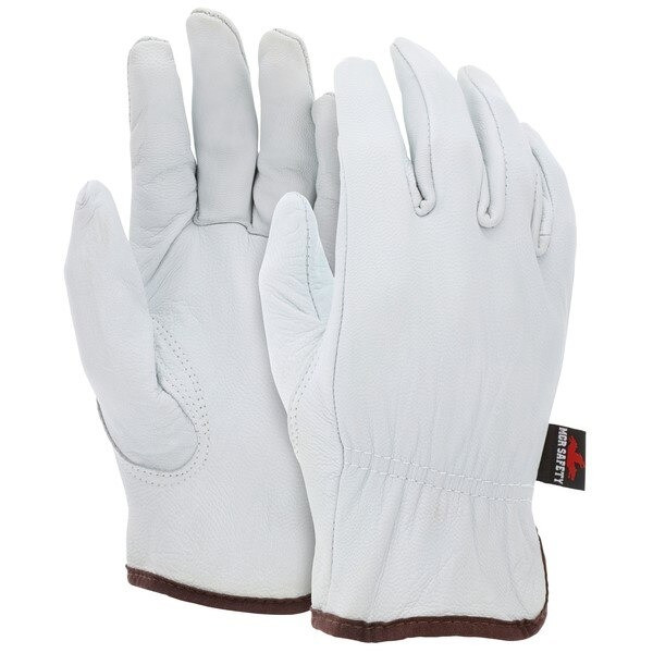 Drivers Gloves, Goatskin, Medium, Leather, White