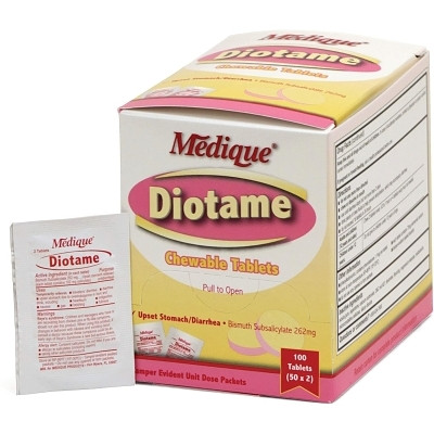Medique 22033 Diotame Chewable Bismuth Tablets 50-Count Box