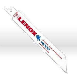 LENOX Reciprocating Saw Blade, Type: Multi pack reciprocating saw blades, Style: Shatter resistant, bi-metal design, Length: 12", Width: 3/4" Thickness: .035, TPI: 18, Package Qty: 5 per pack