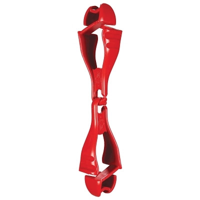Ergodyne 19113 Squids 3400 Glove Clip Holder with Dual Clips, Red