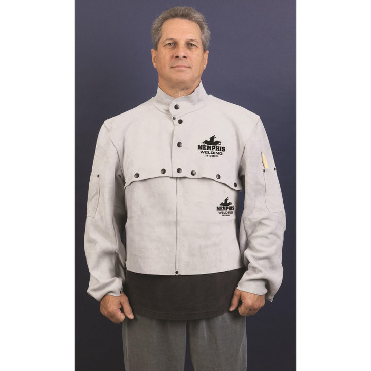 Leather Welding Cape Jacket, XXXL
