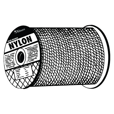 Orion Ropeworks 710040010000 Solid Braid Ropes, 1/8 in x 1,000 ft, Nylon (Polyamide), White