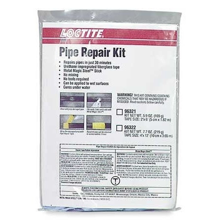 Loctite Pipe Repair Kit, FIXMASTER PIPE REPAIR KIT 5.9, 2"X6' TAPE PIPE REPAIR KIT