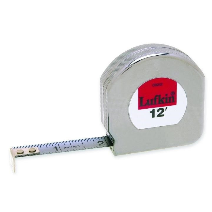 Mezurall Chrome Clad Tape, Clearcoat, 12 ft, A8, 0.5 Inch