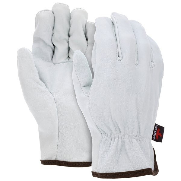 Drivers Gloves, Goatskin, X-Large, Leather, White