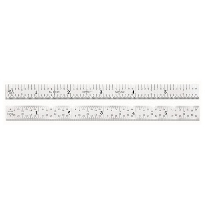 L.S. Starrett 51347 Steel Rule, 6 in, 5R, Steel, Full-Flexible