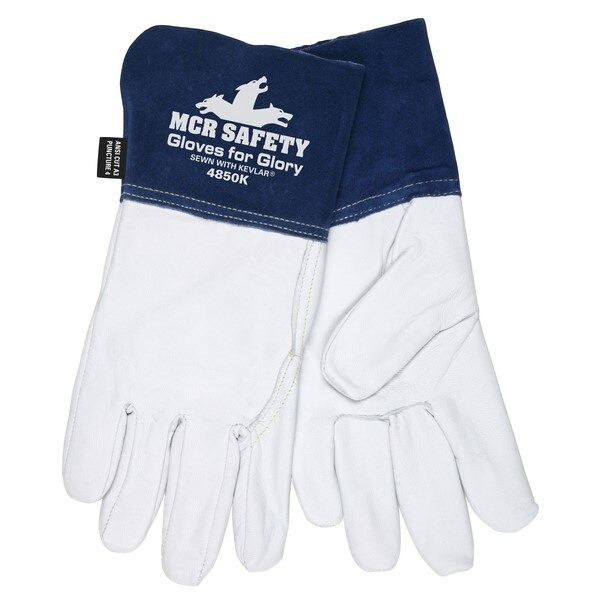 Welding Gloves, Gloves for Glory, Medium, Leather, White