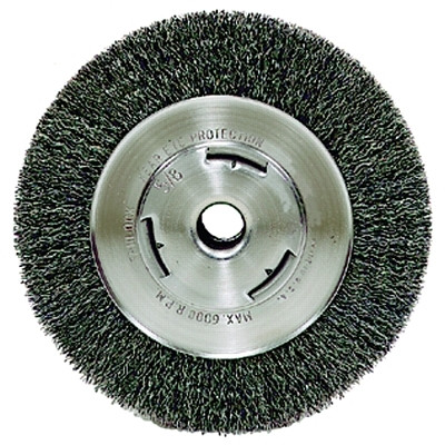 Weiler 06655 Model OW-7 Wide Face Crimped Wire Wheel 7 In x 7/8 In 0.014 In Steel 6000 RPM